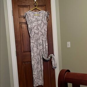 Noracora White and Purple Jumpsuit